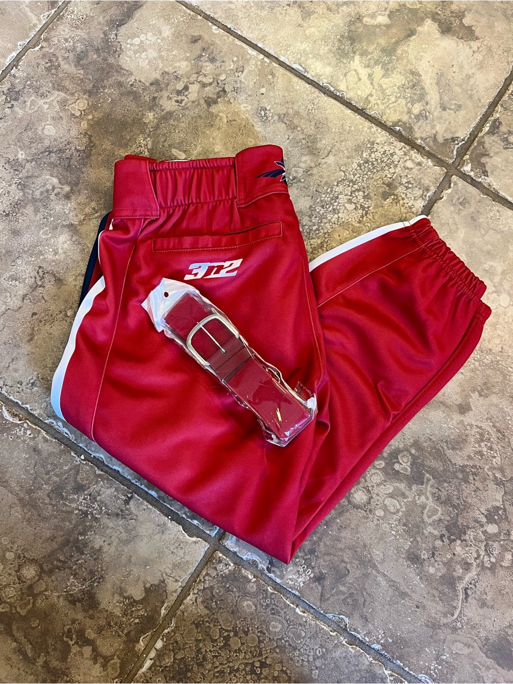 NWT Red with white & Navy leg stripes SOFTBALL knickers / pants
